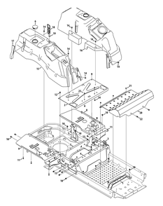 Operators Platform Diagram and Parts List for Z-FORCEL60 (17ASDALD010)(2014) Cub Cadet Lawn Tractor